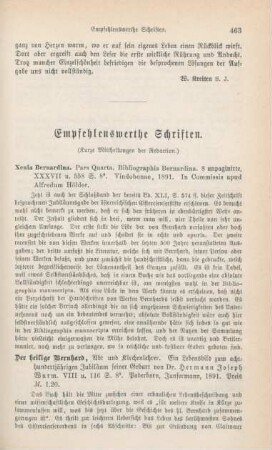 463-470 Empfehlenswerthe Schriften