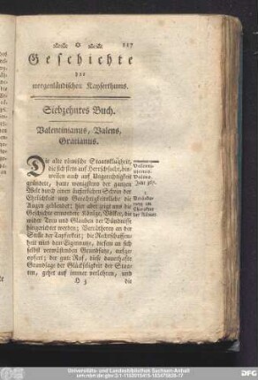 Siebzehntes Buch. Valentinianus, Valens, Gratianus.