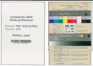Entnazifizierung Josef Mohnen , geb. 29.01.1920 (Bergmann)