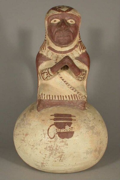 Clay vessel with stirrup spout