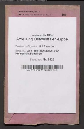 Erblasser: Freise, Joseph; Erblasser: Freise, Theresia, geb. Fischer: