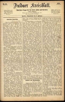 Ausgabe vom Samstag, den 02. Februar 1878.