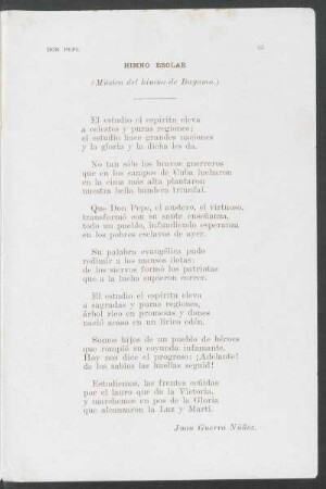 Himno esolar - (Música del himno de Bayamo.)