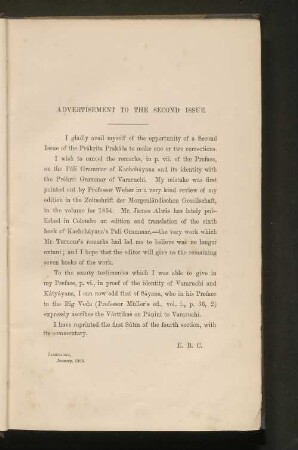Advertisement to the Second Issue.