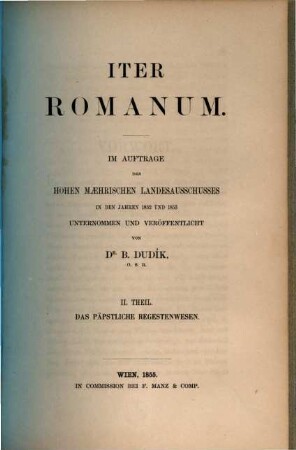 Iter Romanum, 2