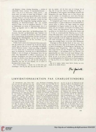 1: Likvidationsauktion paa Charlottenborg