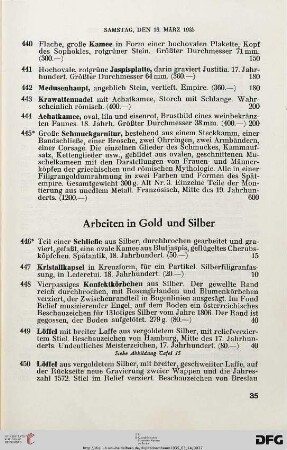 Arbeiten in Gold und Silber (Nr. 446-464)