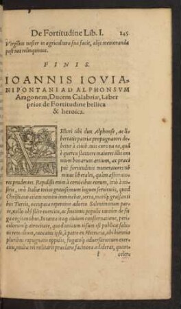 Ioannis Ioviani Pontani ... Liber prior de Fortitudine bellica & heroica.