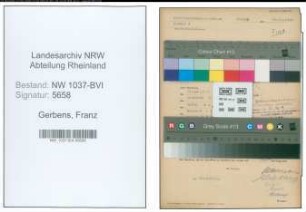 Entnazifizierung Franz Gerbens , geb. 17.06.1892 (Maurer)
