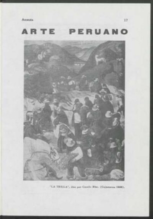 "La trilla" : óleo por Camilo Blas ; (Cajamarca 1929)