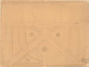 Eckert, Georg; Würzburg; Ausgestaltung Residenzplatz - Lageplan m. Grundriss