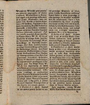 Kuryer polski. 1754, Nr. 42