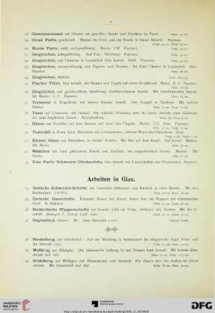 Arbeiten in Glas (Nr. 34-47)