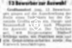 13 Bewerber zur Auswahl
