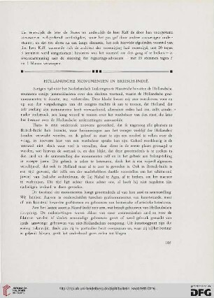2.Ser. 4.1911: Hollandsche Monumenten in Britsch - Indië