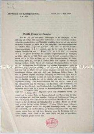 Rundschreiben des Direktoriums der Reichsgetreidestelle an sämtliche Kommunalverbände zur Versorgung der Bevölkerung mit Teigwaren