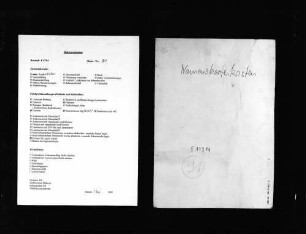 Namenskartei zu dem Ermittlungsakten