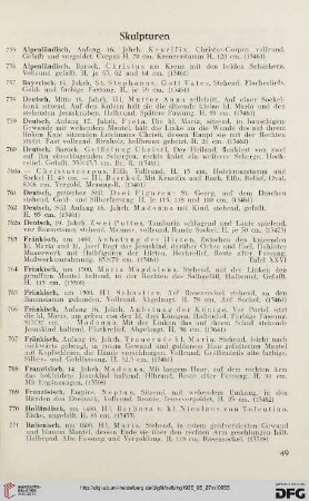 Skulpturen (Nr. 755-815)