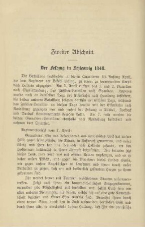 Zweiter Abschnitt. Der Feldzug in Schleswig 1848