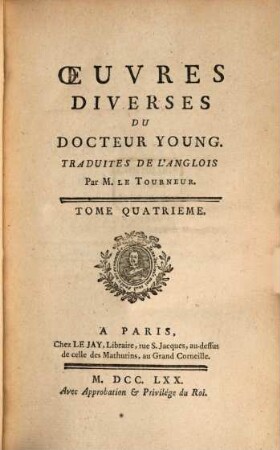 Les Nuits D'Young : Traduites De L'Anglois. 4