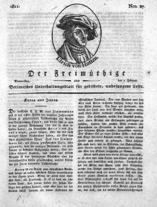 Nro. 27, Donnerstag, den 7. Februar 1811
