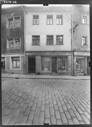 Meißen-Altstadt, Fleischergasse 4. Wohnhaus mit Laden (18. Jh.). Straßenfront