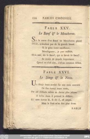 Fable XXV. La Boeuf & le Moucheron.