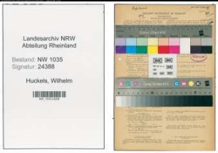 Entnazifizierung Wilhelm Huckels , geb. 27.08.1890 (Schlosser)