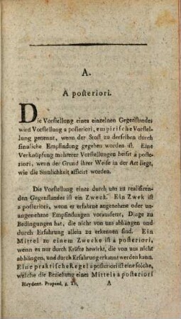 Karl Heinrich Heydenreichs ordentl. öffentl. Prof. der Philosophie in Leipzig, Propaedevtick der Moralphilosophie nach Grundsätzen der reinen Vernunft, 3. Enthaltend ein kurzgefasstes Wörterbuch der moralischen Sprache