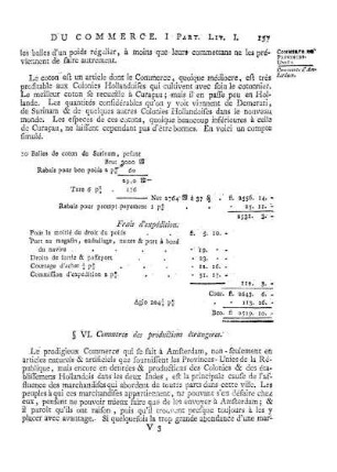 § VI. Commerce des productions étrangeres