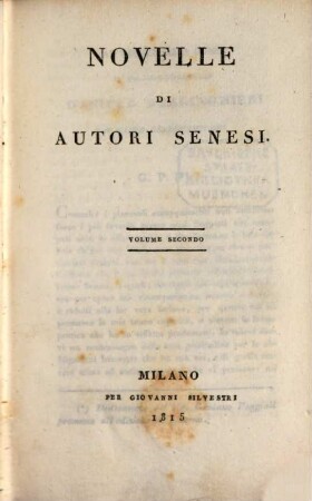Novelle di autori Senesi, 2