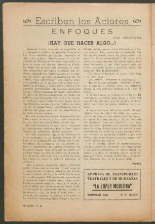 Escriben los Actores : El cuento teatralizado - ¡Hay que hacer algo...!