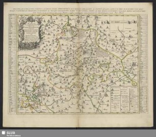 Accurate Geographische Delineation derer zum Fürstenthum Altenburg Gehörigen Herzoglichen Sachsen-Gothaischen Aemmter Altenburg und Ronneburg : Nebst vielen andern Orthern