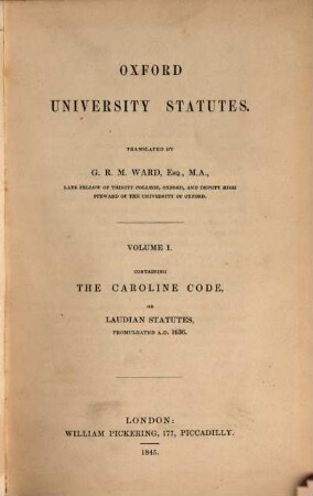 Oxford University Statutes, 1