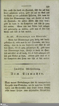 Zwölfte Abtheilung. Vom Einmachen