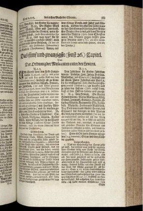 Das fünf und zwanzigste (sonst 26.) Capitel