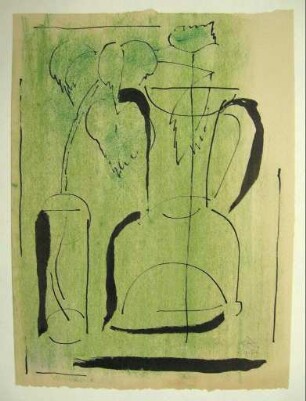 Stillleben mit Vase und Krug