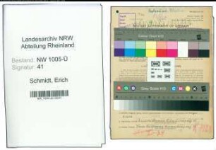 Entnazifizierung Erich Schmidt , geb. 30.11.1901 (Stadtinspektor)