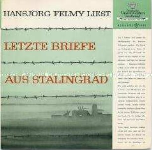 Letzte Briefe aus Stalingrad, Plattenhülle