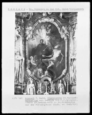 Nebenaltar mit dem heiligen Antonius vor der Mutter Gottes