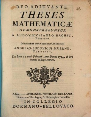 Theses mathematicae