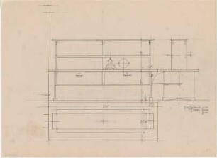 Döllgast, Hans; J. B. Fridrich, Ladenausbau - Schrank (Ansicht; Schnitte)