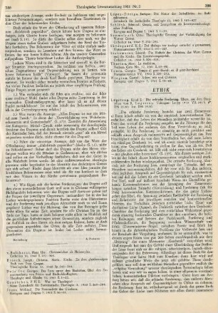 386-388 [Rezension] Løgstrup, Knud E., Die ethische Forderung