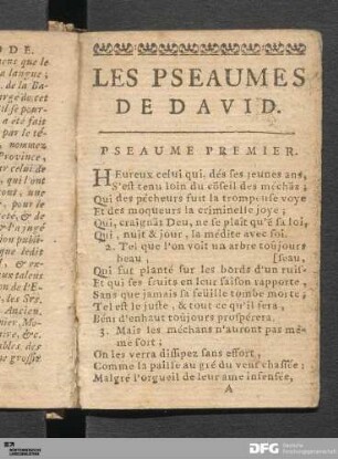 [Pseaume I. bis X.]