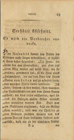 Sechster Abschnitt. Es wird ein Verbrecher entdeckt
