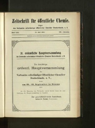 Heft XIII. 15. Juni 1906.