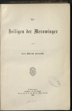Die Heiligen der Merowinger