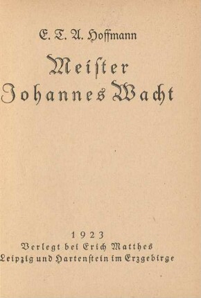 Meister Johannes Wacht