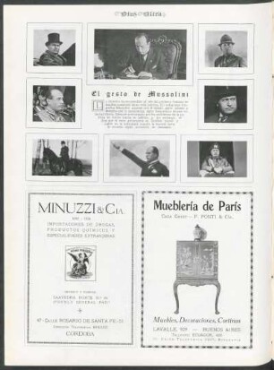 El gesto de Mussolini