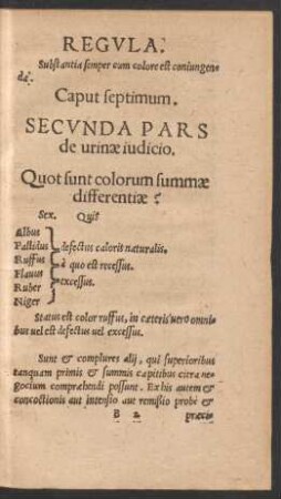 Secunda Pars de urinae iudicio.